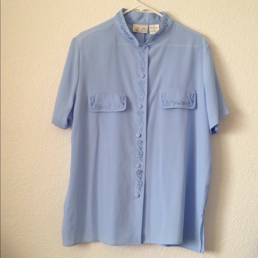 FINAL MARKDOWN LADIES' Vtg Kathie Lee Embroidered Blouse 18w